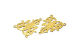 Chandelier Earring Finding, 20 Raw Brass Chandelier Earring Findings With 3 Loops (30x33mm) Brs 475-1 A0626