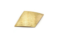 Brass Diamond Charm, 12 Raw Brass Diamond Charms With 1 Hole, Pendants, Findings (44x29x0.50mm) D890