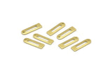 Brass Charm, 50 Raw Brass Rectangle Charms With 1 Hole, Geometric Blanks, Charms (14x4x0.80mm) M02586