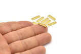 Brass Charm, 50 Raw Brass Rectangle Charms With 2 Holes, Geometric Blanks, Charms (14x4x0.80mm) M02587