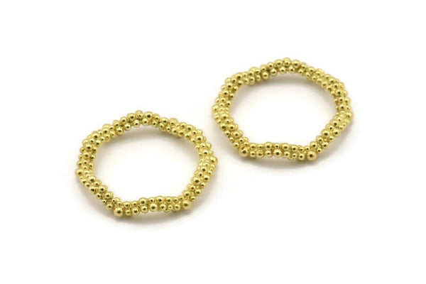 Brass Circle Connector, 2 Raw Brass Circle Connectors Closed Ring (25x3mm) N1720
