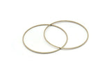 50mm Silver Rings - 12 Antique Silver Brass Circle Connectors (50x1x1mm) BS 1083 H0018