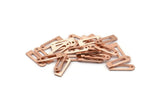 Copper Charm, 50 Raw Copper Rectangle Charms With 1 Hole, Geometric Blanks, Charms (14x4x0.80mm) M02757