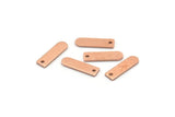 Copper Charm, 50 Raw Copper Rectangle Charms With 1 Hole, Geometric Blanks, Charms (14x4x0.80mm) M02759