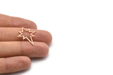 Copper Pole Star Blank, 6 Raw Copper, Copper Blanks, Copper Pole Star Blanks (27x22x0.80mm) M02787