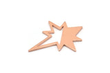 Copper Pole Star Blank, 6 Raw Copper, Copper Blanks, Copper Pole Star Blanks (27x22x0.80mm) M02788