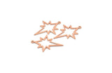 Copper Pole Star Blank, 6 Raw Copper, Copper Blanks, Copper Pole Star Blanks (27x22x0.80mm) M02790