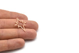 Copper Pole Star Blank, 6 Raw Copper, Copper Blanks, Copper Pole Star Blanks (27x22x0.80mm) M02790