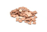 Copper Diamond Blank, 50 Raw Copper Tiny Diamond Shaped Blanks (6x6x0.80mm) M02747