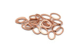 Copper Oval Blank, 25 Raw Copper Oval Blanks, Stamping Blanks (11x8x0.80mm) M02750