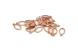 Copper Oval Charm, 25 Raw Copper Oval Charms With 1 Loop, Blanks (14x8x0.80mm) M02752