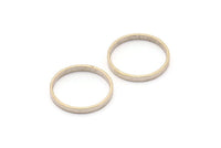 Silver Circle Connectors - 24 Antique Silver Plated Brass Circle Connectors (18x0.8x2mm) D0310 H0642