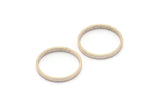 Silver Circle Connectors - 24 Antique Silver Plated Brass Circle Connectors (18x0.8x2mm) D0310 H0642