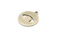 Silver Eye Charm, 12 Antique Silver Plated Brass Eye Charms With 1 Loop, Pendants, Earrings (17x15x1mm) D947 H1042