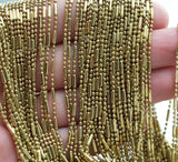 Brass Faceted Chain, 20 Meters - 66 Feet (1.5mm) Solid Brass Faceted Ball Chain - Brs 1 ( Z040 )