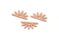 Copper Sun Blank, 24 Raw Copper Sun Blanks, Findings, Connectors (8x15x0.80mm) M02779