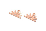Copper Sun Charm, 24 Raw Copper Sun Charms With 1 Loop (8x15x0.80mm) M02782