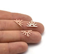 Copper Sun Charm, 24 Raw Copper Sun Charms With 1 Loop (8x15x0.80mm) M02782