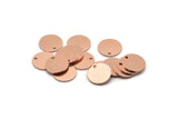Copper Round Tag, 24 Raw Copper Cabochon Tags With 1 Hole, Copper Tags (11x0.80mm) M02770