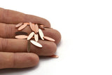 Copper Marquise Blank, 50 Raw Copper Oval Blanks, Stamping Blanks (14x4x0.80mm) M02762