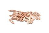 Copper Marquise Blank, 50 Raw Copper Oval Blanks, Stamping Blanks (14x4x0.80mm) M02763