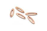 Copper Marquise Charm, 50 Raw Copper Oval Charms With 1 Hole, Findings (14x4x0.80mm) M02765