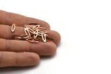 Copper Marquise Charm, 50 Raw Copper Oval Charms With 1 Hole, Findings (14x4x0.80mm) M02765