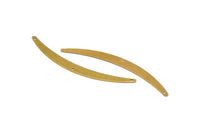 Brass Choker Findings - 12 Raw Brass Collar Findings With 3 Holes (80x7x0.60 Mm) b0041