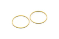 Raw Brass Ring, 100 Raw Brass Rings (18mm) A0628