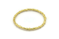 45mm Circle Connectors, 2 Raw Brass Circle Connectors (45x2x2mm) N1728