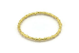 45mm Circle Connectors, 2 Raw Brass Circle Connectors (45x2x2mm) N1728