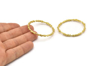44mm Circle Connectors, 2 Raw Brass Circle Connectors (44x2x2mm) N1729