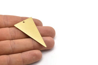 Triangle Pendants - 6 Raw Brass Triangle Pendants With 1 Holes (50x28x0.80mm) A0928