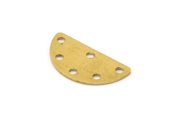 Brass Circle Blank, 50 Raw Brass Semi Circle Blanks (20x10x0.80) A0936