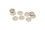 Steel Cabochon Tag, 50 Stainless Steel Cabochon Tags With 1 Hole, Stamping Tags (10x0.80mm) M02698