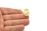 Brass Cactus Blank, 50 Raw Brass Cactus, Tiny Cactus Blanks (14x9x0.80mm) M02614