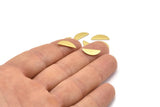 Semi Circle Blank, 50 Raw Brass Half Moon Blanks, Stamping Blanks (14x5x0.80mm) M02669