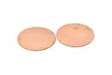 Copper Round Charm, Raw Copper Charm With 1 Hole, Pendants, Findings (50x0.80mm) M02630