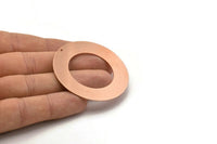 Copper Round Charm, Raw Copper Charm With 1 Hole, Pendants, Findings (50x0.80mm) M02631