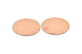 Copper Round Charm, Raw Copper Charm With 2 Holes, Pendants, Findings (50x0.80mm) M02633