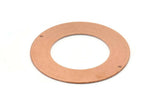 Copper Round Charm, Raw Copper Charm With 2 Holes, Pendants, Findings (50x0.80mm) M02632
