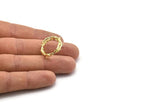 Brass Circle Earring, 4 Raw Brass Circle Stud Earrings (22x5mm) N1758