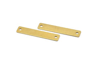 Brass Stamping Connector, 10 Raw Brass Stamping Connector, Blanks (50x10 Mm) B0143