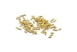 Brass Tube Beads, 500 Raw Brass  Tiny Tube Beads (1.5x4mm) D0141