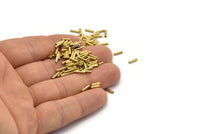 Brass Tube Beads, 500 Raw Brass  Tiny Tube Beads (1.5x6mm) D0160