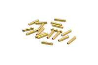 Brass Tube Beads, 500 Raw Brass  Tiny Tube Beads (1.5x8mm) D0091