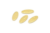 Brass Oval Blank, 100 Raw Brass, Hammered Brass Blanks, Tiny Brass Oval Blanks (12x5x0.80mm) M02807