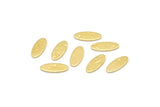 Brass Oval Blank, 100 Raw Brass, Hammered Brass Blanks, Tiny Brass Oval Blanks (12x5x0.80mm) M02807
