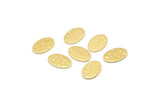 Brass Oval Blank, 24 Hammered Raw Brass Oval Blanks, Stamping Blanks (11x8x0.80mm) M02810