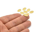 Brass Oval Blank, 24 Hammered Raw Brass Oval Blanks, Stamping Blanks (11x8x0.80mm) M02810